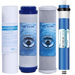 HUI NING 100GPD Water Filter Set Replacement Universal Cartridge 10"x2.5" 5 Micron for Whole House RO System,Any Standard RO Unit and Under Sink Water Filtration System