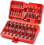 AKM TOOL 35Pcs Magnetic Nut Driver Set, Nut Driver Set for Impact Drill, 1/4" Quick-Change Hex Shank | SAE & Metric | Cr-V Steel, Magnetic Screwdriver Bit W/Drill Bit Extension & Drill Bit Adapter