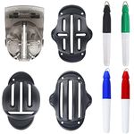 Uniclife 4 PCS Golf Ball Liner Template Golf Alignment Kit with 4 Marker Pens, Maximum 4 Tracks Stencil Ball Marking Tools Accessories