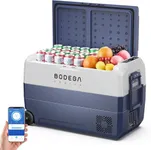 BODEGACOOLER 12 Volt Car Refrigerator,53 Quart Portable Truck Freezer,Electric Cooler WiFi APP Control,(50L) -4℉-68℉ RV Refrigerator 12/24V DC and 100-240V AC for Travel,Camping,Road Trips,Van,Home