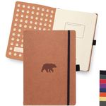 Dingbats* Wildlife Lined Journal A5 - Vegan Leather Hardcover, Ideal for Work, Travel - Pocket, Elastic Closure, Bookmark