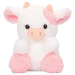 XINGPUBHD Cow Stuffed Animal Toys,Cow Plush Toy, Stuffed Animal Throw Plushie Pillow Doll, Soft Fluffy Friend Hugging Cushion Present For for Boys Girls Kids Toddlers - Pink