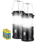 Etekcity Camping Lantern Battery Powered LED for Power Outages, Emergency Light for Hurricane Supplies Survival Kits, Operated Lamp, Camping Gear Accessories Essentials, 2 Pack