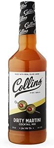 Collins Dirty Martini Mix, Made With Real Olive Brine for the Bold Flavor You Need, Classic Cocktail Recipe Ingredient, Bartender Mixer, Drinking Gifts, Home Cocktail bar, 32 fl oz