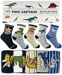 Tiny Captain Boy Dinosaur Socks 4-7