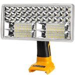 Hipoke 18V 40W 4200lm Cordless LED Work Light Compatible with Dewalt 14.4V-20V Lithium Battery Portable Flashlight Outdoor Floodlight Spotlight Jobsite Lamp with USB Charge Port for Emergency Lighting