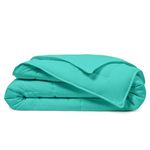 Cosy House Collection Luxury Down Alternative Comforter - Blend of Rayon Derived from Bamboo - Bedroom Essentials - All Season Use - Box Stitch Construction & Duvet Loops (King/Cal King Turquoise)