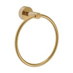 Gerber Parma Wall Mounted Towel Holder, Modern Style Round Towel Holder Ring for Bathroom (Brushed Bronze)