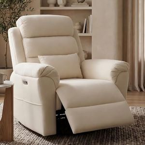 FLEXISPOT Souffle-Pro Swivel Rocker Recliner Chair with Nightlight, Power Nursery Glider Recliner with Massage & Heat, Adjustable Headrest, Oeko-TEX Fabric, Ideal for Nursery & Home Relaxation, Cream