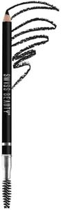 Swiss Beauty Eyebrow Definer Pencil With Spoolie | Smudge Proof, Waterproof And Pigmented Eyebrow Pencil |Shade - Black, 1.5Gm |