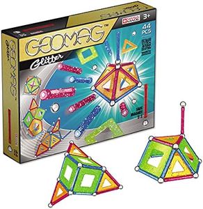 Geomag 532 Classic Glitter N.A Glitter-44pcs, Building Game, Multicolor, 44 Pieces