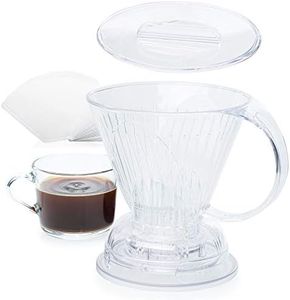 Clever Coffee Dripper and Filters, Large 18 oz (Clear)| Barista's Choice | Safe BPA Free Plastic | Includes 100 Filters