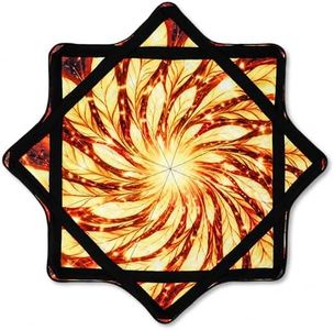 Lnseo Flow Star Beginner to Pro Spinning Cloth Flow Toy – Colorful Juggling Prop, 24.4 Inch 300 Grams, Flow Star Style (Golden Plume)
