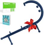 Trigger Point Massage Cane, Shoulder Neck Back Massage Hook - for Deep Tissue & Fibromyalgia Pain Relief, Manual Massage Hook Cane Therapy w/ Instructions, for Men & Women - Patented (Royal Blue)