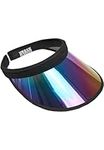 Urban Classics Women's Holographic Visor Flat Cap, Multicolour (Black/Multicolour 00466), One Size