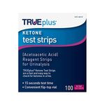 TRUEplus® Ketone Test Strips – Ideal for Low-carb dieters– Made in USA–Urinalysis Test Sticks (100)-100