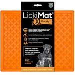 LickiMat X Large Buddy, Dog Feeding Mat for Boredom and Anxiety Relief, Ideal for Food, Treats, Yoghurt or Peanut Butter, Fun Alternative to a Slow Feeder Dog Bowl, Perfect for Large Breeds, Orange
