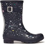 Joules Women's Molly Welly Boots Rain, Navy Stars, 9 UK