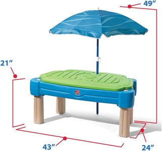 Step2 Sand & Water Activity Table with Lid, Parasol & 6 Accessories