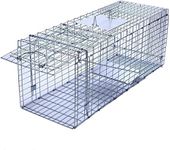 Trapro Large Collapsible Humane Live Animal Cage Trap for Raccoon, Opossum, Stray Cat, Rabbit, Groun