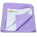 OYO BABY Waterproof Quick Dry Sheet for Baby| Bed Pad | Baby Bed Protector Sheet for Toddler Children (Large (140cm x 100cm), Voilet)