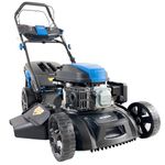 Hyundai 20” 51cm Electric Start Self-Propelled Petrol Lawnmower, 196cc 4-Stroke Engine, 4-in-1 Mulch Bag Side & Rear Discharge, 60L Grass Box, Black Edition