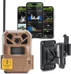 Moultrie Edge 2 Cellular Trail Camera and Flex Mount - Auto Connect Nationwide 4G LTE - On Demand 36MP Photo - 1080P Video with HD Audio - 100 Ft Detection Range - Low Glow Flash