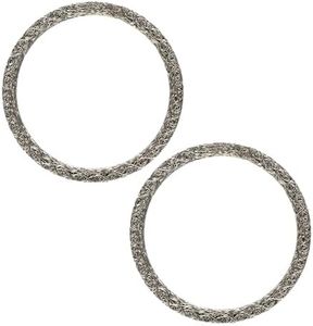17048-98 Exhaust Port Gasket Replace for 17048-98 Gaskets, Compatible with Harley Big Twin and Sportster XL 1984-2024 Steel Mesh Style Crush Seal Exhaust Port Gasket (2pcs)