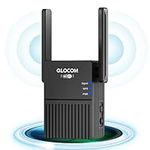 QLOCOM 2024 Newest WiFi Extender Booster 300Mbps Home WiFi Booster Range Extender 2.4GHz High Speed WiFi Repeater with External Antennas, WPS Easy Setup, UK Plug