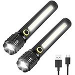 LED Torch Rechargeable, GeeRic 2PCS
