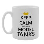 Coralgraph Inc MG1927 Keep Calm and Build Model Tanks Novelty Gift Printed Tea Coffee Ceramic Mug