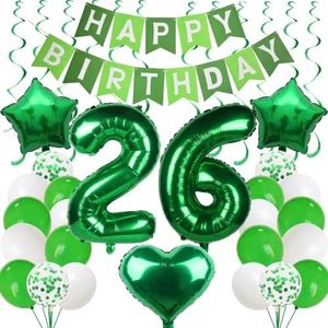 26 Balloons 26th Birthday Men Women Green 26 Years Birthday Man Decoration 26th Birthday Decoration Green Balloons 26th Birthday Man Woman Decoration Green 26 Years Decoration Party 26th Birthday Ball