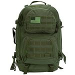 Rockland Military Tactical Laptop Backpack, Green, Large, Military Tactical Laptop Backpack