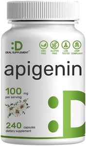 Apigenin, 100mg Per Serving, 240 Capsules – Raw Plant Extract from Chamomile Flower – Active Bioflavonoids & Antioxidants – Sleep & Relaxation Supplement – Non-GMO