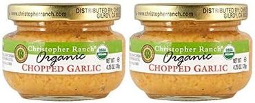 Christopher Ranch Chopped Organic Garlic, USDA Heirloom, Ready-to-Use for Cooking & Seasoning, Freshly Packed, California-Grown Premium, 4.25 oz, 2-Pack