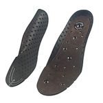 Sufoot Magnetic More Insoles Genuine Leather Acupressure Effect Reflexology Arch Support Insoles for Men Women- Suitable for plantar fasciitis treatment (M: UK6-7.5 / EU39-41 / US8-9.5 W)