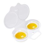 Microwave Egg Poacher Double Cup Egg Bowl Cooker Steamer High Capacity Egg Poacher Cups Microwave Round Eggs Boiler Poacher 2 Eggs Capacity For Noodles Easy To Use And Clean