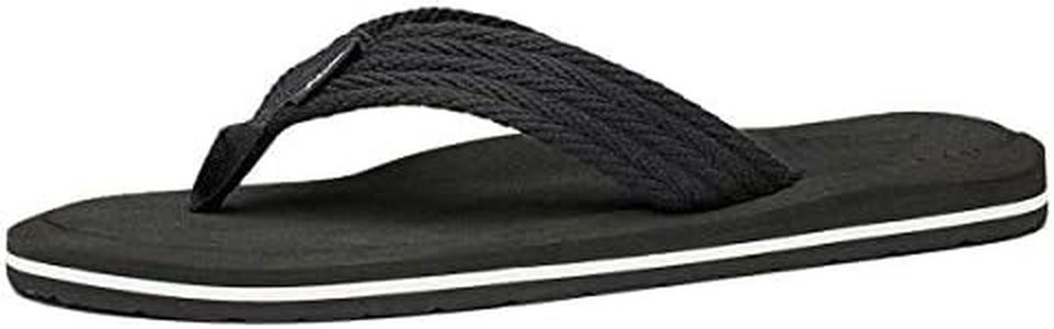 NewDenBer Tongs Hommes Femmes Classique Souple Tongs Flip-Flops Antidérapante Été Sandales de Plage Pantoufles (42 EU, F Noir)