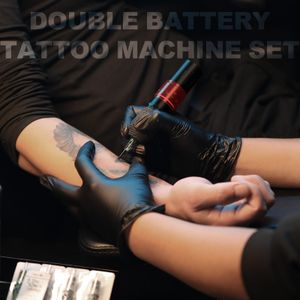 Tattoo Kit with 2 Batteries – 7 Stroke Rotary Machine Set