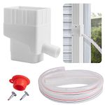 codree Rainwater Collection System-Rainwater Collection Diverter Connector System-Raindrop Rainwater Colander Kit for Hose for Diverting Water Fits 2’’ x 3’’ Standard Downspout