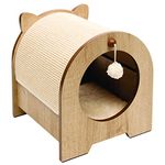 Catit Vesper 52101, Minou Bench Scratcher, One Size, Beige, Cat Scratcher Bed, Cat Scratching Board, Sisal