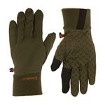 Manzella Men's Stretch Fleece Ranger Cold Weather Hunting Glove, Olive Green, M-L