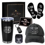 AYGE 50th Birthday Gifts for Men, Coworker, Teachers, Boss, Friends, Dad, Include 20 oz Insulated Tumbler, Gift Box for Men Turning 50 year old