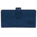 Buxton Heiress Pik-Me-Up Checkbook & Credit Card Holder Wallet (Navy)