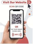 Review Us On Our Web Site - Touchless QR Code and Tag - Two-Sided Review Tap Card - Storefront Window Decal