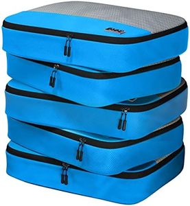 Large Packing Cubes for Travel - 5pc Packing Cubes for Suitcases - Lightweight Luggage Organizer Bags (Non-Compression)