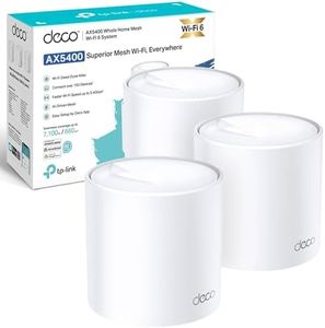 TP-Link Deco X60 AX5400 Whole Home Mesh WiFi 6 System, Up to 7,100 Sq ft Coverage, 1 GHz Quad-Core CPU, Compatible with Amazon Alexa, HomeShield Security, Pack of 3