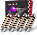 BRISHINE 578 211-2 LED Bulbs, Super Bright Purple 2835 Chipsets Canbus Error Free 41MM 42MM 1.72” Festoon 212-2 569 LED Bulbs for Car Dome Map Door Courtesy License Plate Lights(Pack of 4)