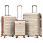 Flight Knight Set of 3 Lightweight 4 Wheel ABS Hard Case Suitcases Cabin & Hold Luggage Options Approved for Over 100 Airlines Including easyJet, British Airways, Ryanair, Jet2 & Many More