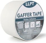 LLPT Gaffers Tape Professional Grade White 3" x 16.5 Yards Matte Non Reflective Easy Tear Residue Free Heavy Duty Gaffing Tape for Cords Photography (PGT76WT)